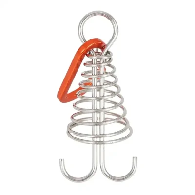 Tent Spring Buckle Fixed Hook Buckle, Portable Camping Tent Fixed Buckle Rope Anchor for Outdoor