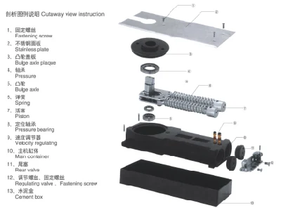 Spring Floor Glass Door Floor Spring Power Adjustable Floor Hinge