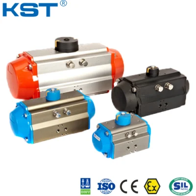 Rack and Pinion Pneumatic Actuator Spring Return PTFE Coated/Aluminum Alloy Casting with Ball/Butterfly/Sanitary/Control Valve CE/ISO9001/IP67/ISO5211