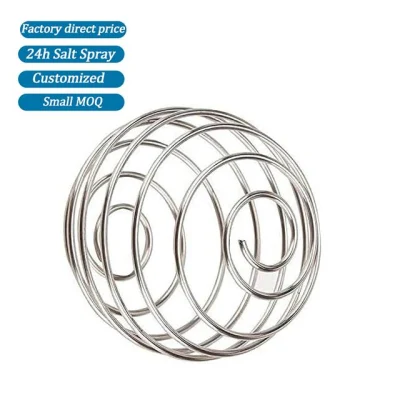Customized Food Grade 304 316 314 SUS Wire Whisk Mixer Ball Spring for Protein Shake Bottle Ball Spring