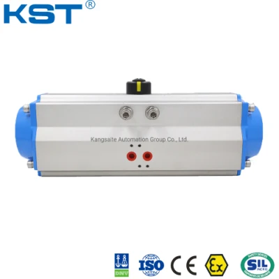 Rack and Pinion Pneumatic Actuator Double Acting and Spring Return PTFE Coated/Aluminum Alloy Casting with Ball/Butterfly/Sanitary/Control Valve CE/ISO9001/IP67