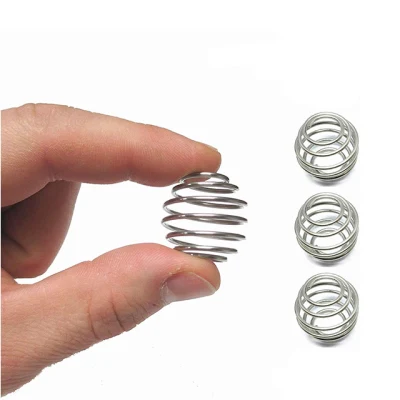 Hongsheng Custom Stainless Steel 304 Wire Metal Coil Spring Shaker Ball Mixing Bottle Cup