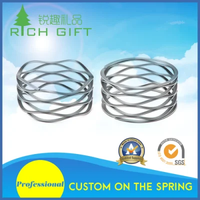 Customized Flat Spiral Spring with Rectangle Wire and Nickle Plating