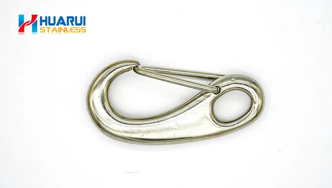 Stainless Steel 304 Spring Hook Egg Type Hook with Eye 35mm