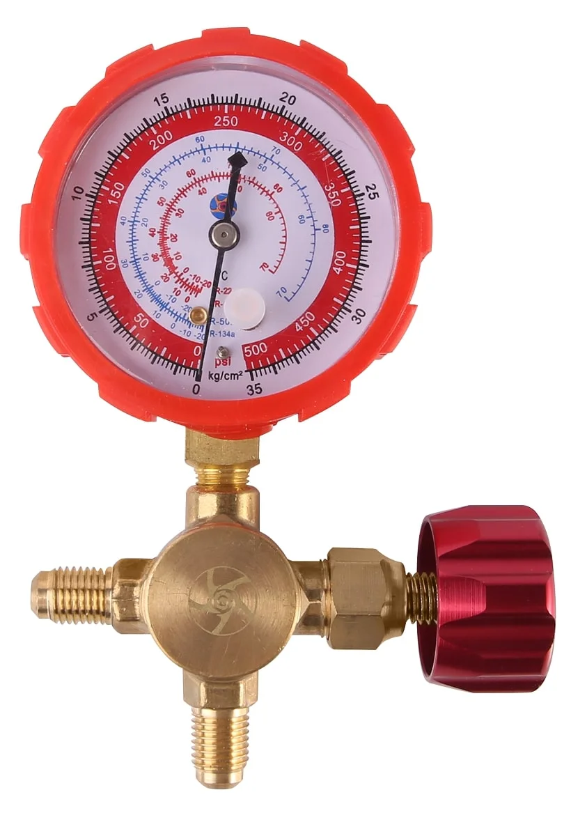 Single Double Valve Pressure Gauge OEM Design Refrigerant Use Manifold Set