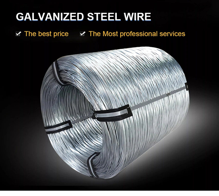Bwg20 Hot Dipped Gi Steel Coil Flat Wire 12 16 Gauge 1.5mm 2.5mm Electro-Galvanized Iron Roll Spool Round Wire