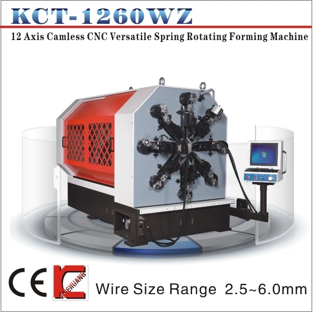 10 Axis KCT-1020WZ 2.0mm Coiling Machine with High Carbon Steel Spring Making Machine &amp; Compression Spring Machine