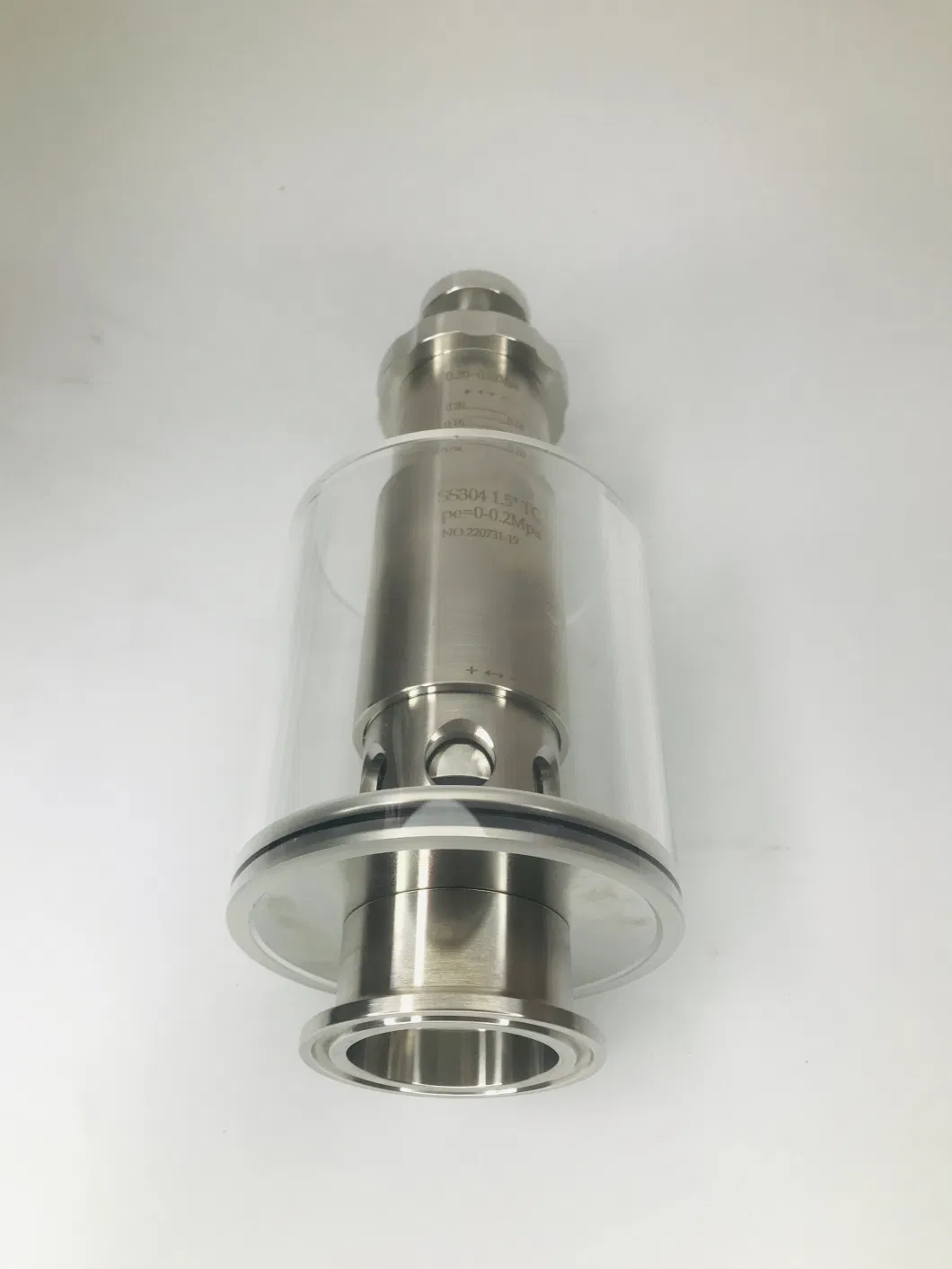 Straight Beer Brew Adjustable Pressure Relief Carbonate Spunding Valve with Side Pressure Gauge