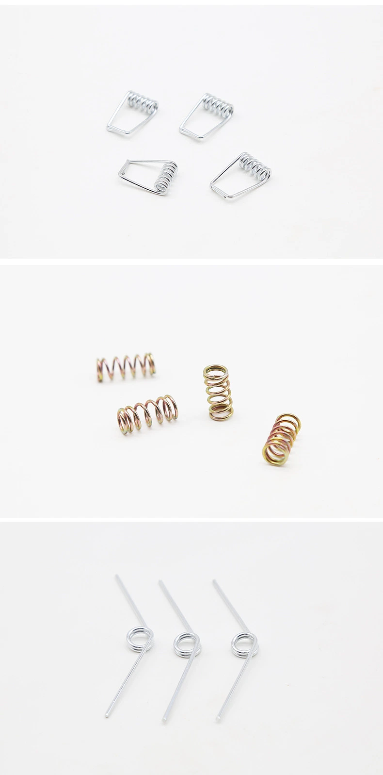Customized Metal 0.1-4mm Diameter Stainless Sofa Flat Spring Steel Wire Mechanical Compression Springs
