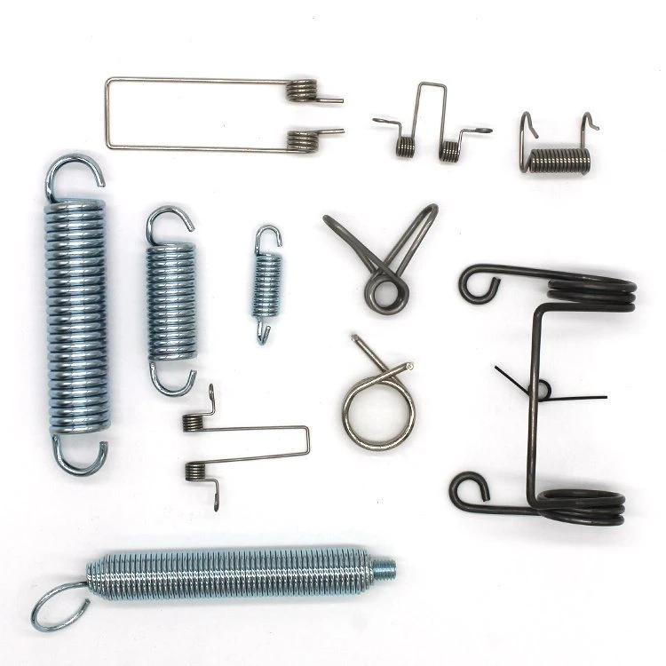 Customized Factory Metal Spring Stainless Carbon Alloy Steel Anodizing Small Dual Loop Hooks Extension Springs for Nail Lamp