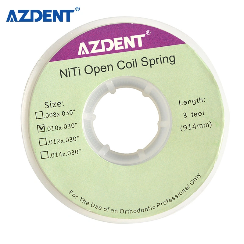 Azdent Hot Sale Long Service Use Orthodontic Niti Open Coil Spring 010*030&Prime; 914mm (3feet)