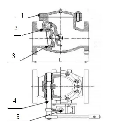 EPDM/NBR/PTFE Seat Size 2&rsquor; --24 Sewer Drain Check Valve