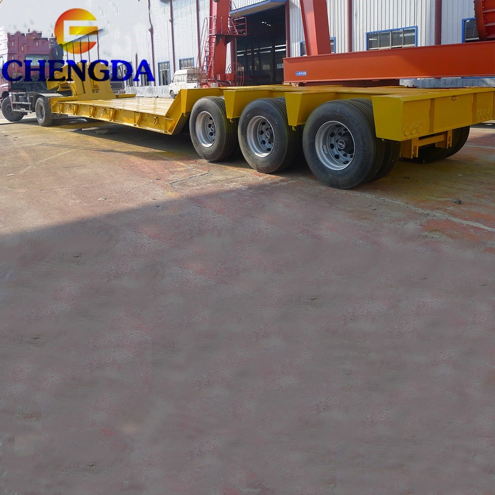 3 Line 6 Axles Low Bed Loader Trailer Tractor Trailer Low Bed Frame