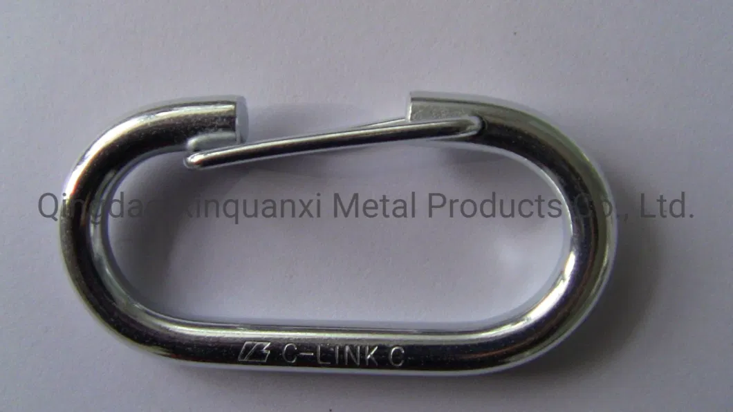 Carabiner Snap Spring Loaded Clip C Type Hook Metal Steel Alloy