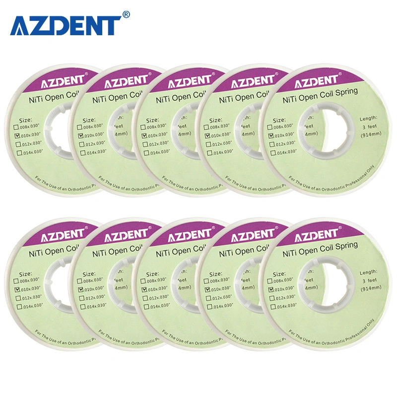 Azdent Hot Sale Long Service Use Orthodontic Niti Open Coil Spring 010*030&Prime; 914mm (3feet)