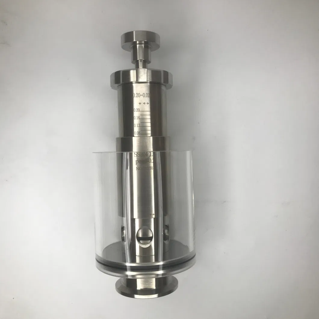 Straight Beer Brew Adjustable Pressure Relief Carbonate Spunding Valve with Side Pressure Gauge