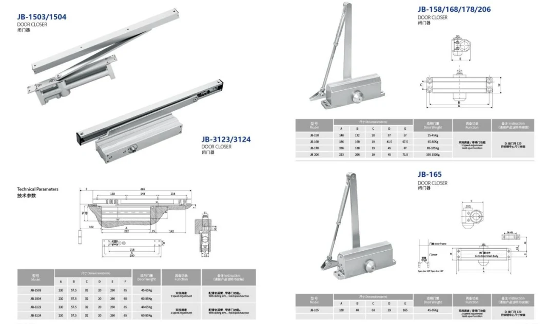 Heavy Weight High Quality Door Hinge Floor Spring