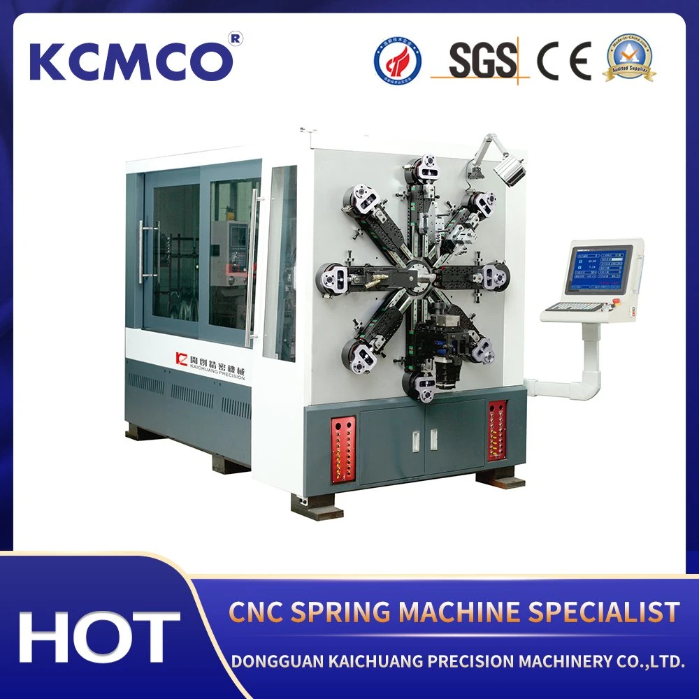 CNC Spring Coiling Machine with 2 Axis 0.15~0.8mm KCT-8C Stainless Steel Springs for Metric Extension Springs