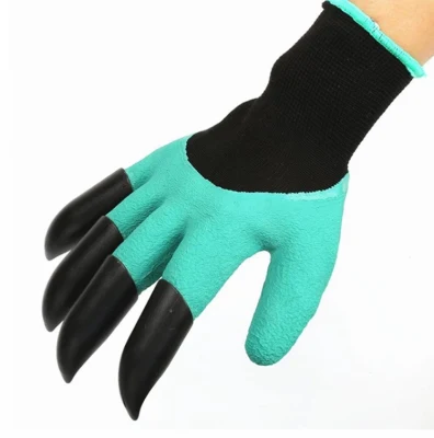 Cross Border Explosive Gartenbau Graben Handschuhe mit Krallen imprägniert Gummi Outdoor Blumenkohl Thorn resistent Handschuhe beständig gegen Schmutz und Strainmitte