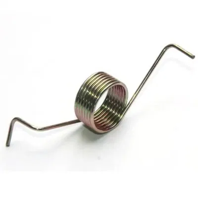 302 Edelstahl-Torsionsfeder, Windrichtung Rechts, 90 Grad Durchbiegung, 0,484 Zoll Ad, 0,054 Zoll Drahtgröße, 2 Zoll Beinlänge, 0,296-Zoll-Mandrel Größe