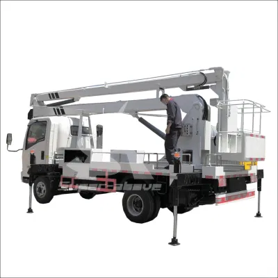 12-20m Mobile hydraulische Hebeplattform Kurbelarm Aerial Arbeitsfahrzeug