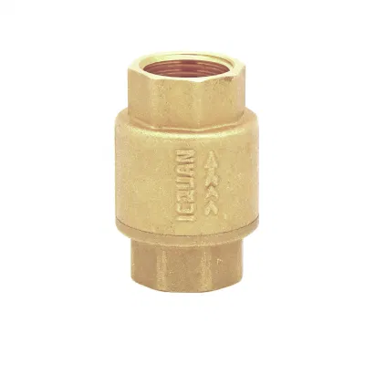 3/4 Zoll 1/2&prime;&prime; NPT Vertikales in-Line Messing-Federrückschlagventil Rückschlagventil aus Messing mit Filterfittings