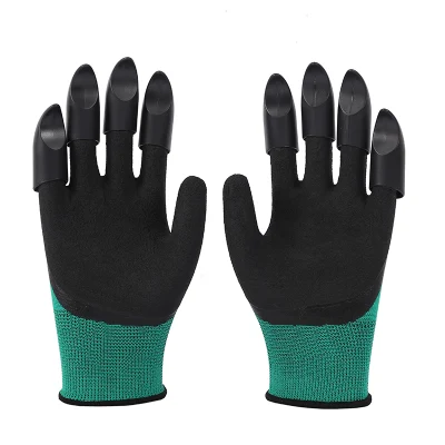 Cross Border Explosive Gartenbau Graben Handschuhe mit Krallen imprägniert Gummi Outdoor Blumenkohl Thorn resistent Handschuhe beständig gegen Schmutz und Strainmitte