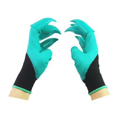 Cross Border Explosive Gartenbau Graben Handschuhe mit Krallen imprägniert Gummi Outdoor Blumenkohl Thorn resistent Handschuhe beständig gegen Schmutz und Strainmitte
