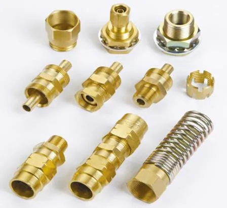 Pneumatic Brass Coupler Air Brake Hose Ends DOT Tube Fittings Spring Guard Nut