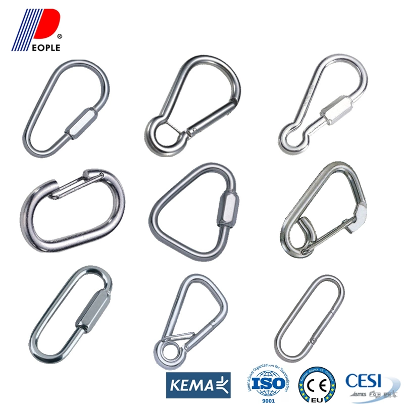 Colorful Strong Metal Carabiner Spring Snap D Type Hook