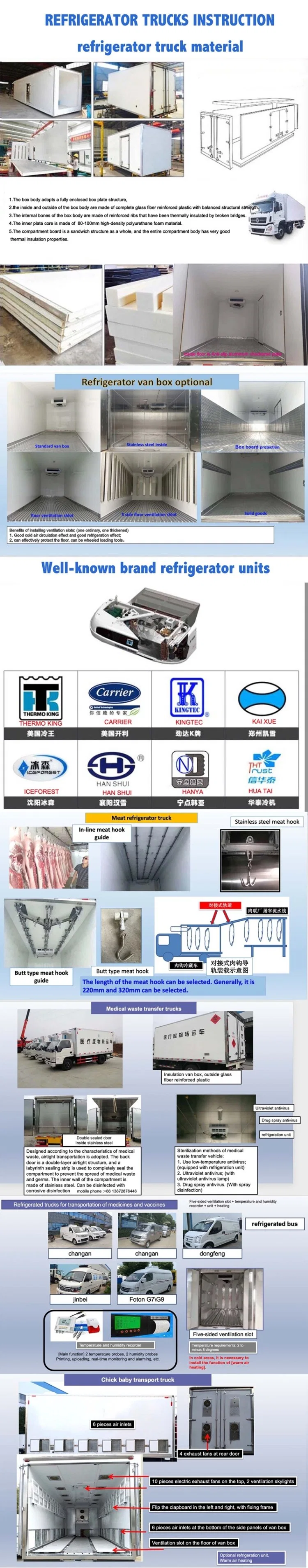 Foton S Serial 4X2 4m 5 Ton Frozen Vaccine Transport Vehicle Medical Waste Refrigerated Transportation Truck for Hospital