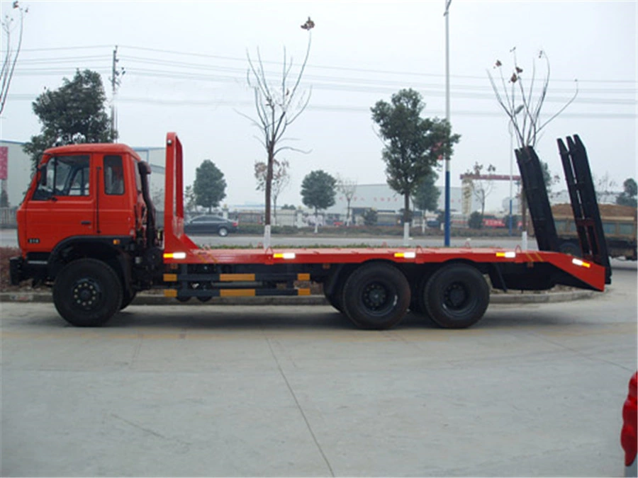 Heavy Duty Dongfeng Low Flatbed Truck 6X4 10 Wheels Flat Bed Truck