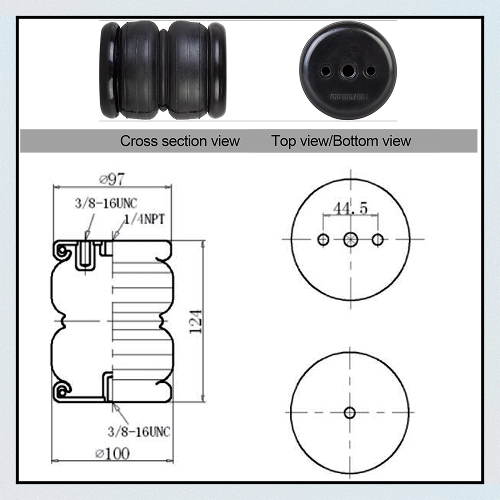 Double Air Bag Bellows Suspension Springs for Truck Trailer 2e2200