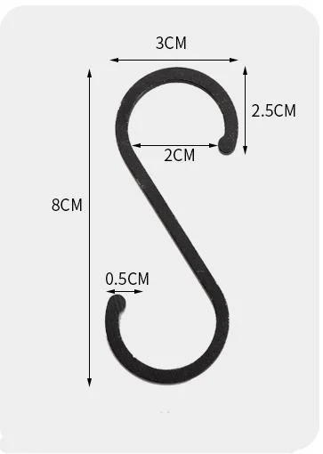 Multi-Specification Safety S Type Space Aluminum Spring Hook