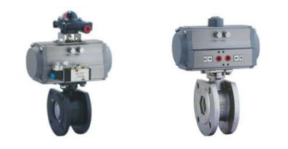 Stainless Steel 304/316 Wcb Pneumatic Wafer Type Ball Valve