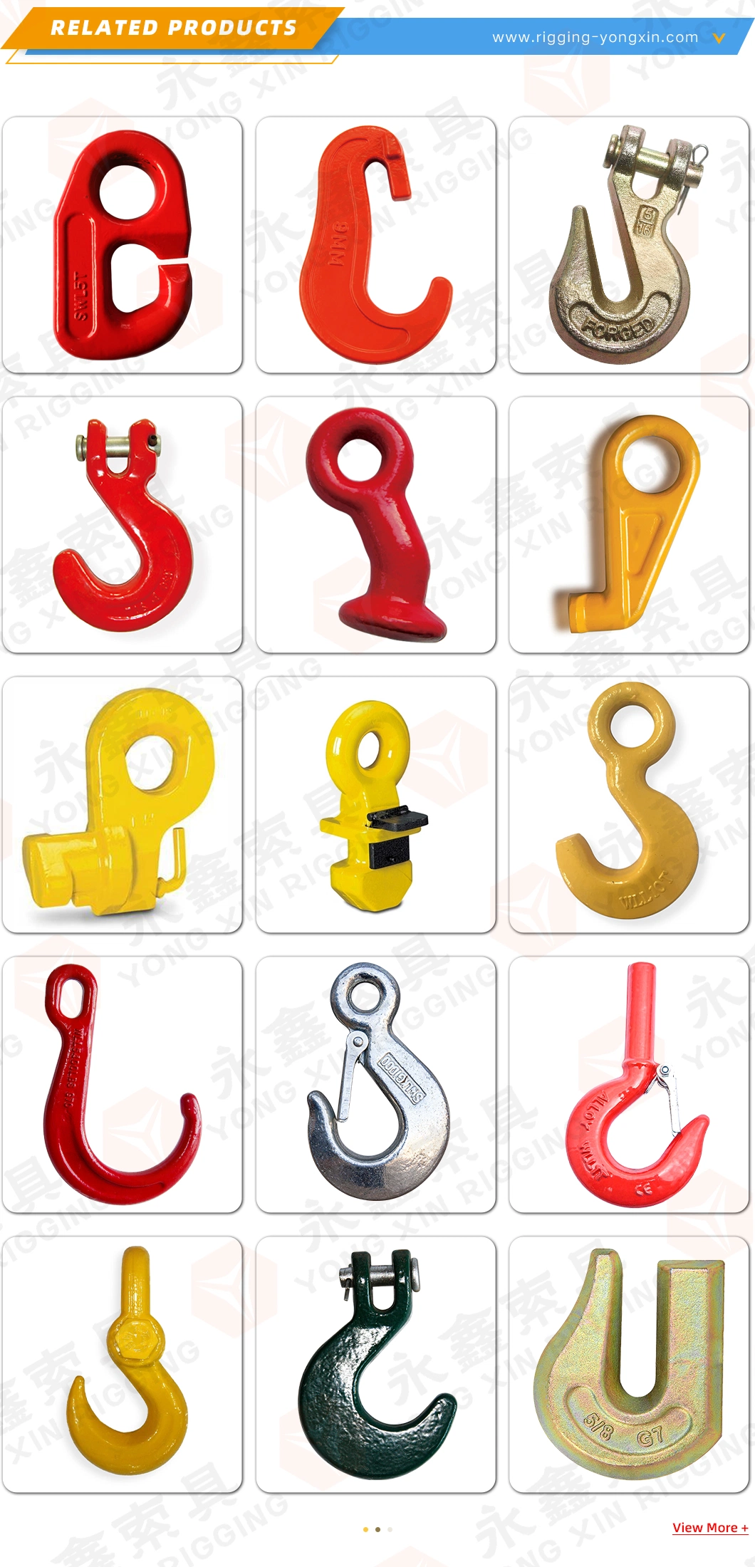 Rigging G80 Alloy Steel Lashing Type C Hook with Spring Pin 13mm