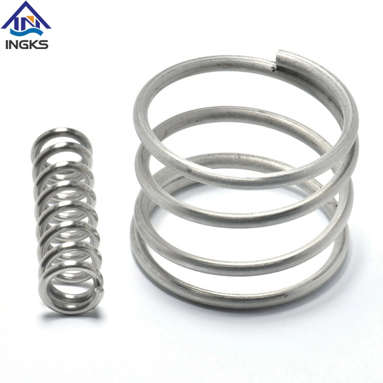 Close and Grounding End Natural Finish Stainless Compression Spring