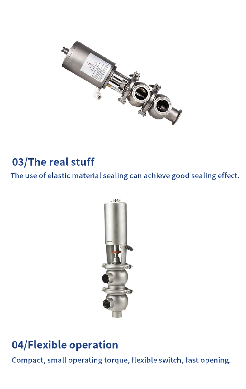 Sanitary Pneumatic Reversing Valve Stainless Steel and Other Materials