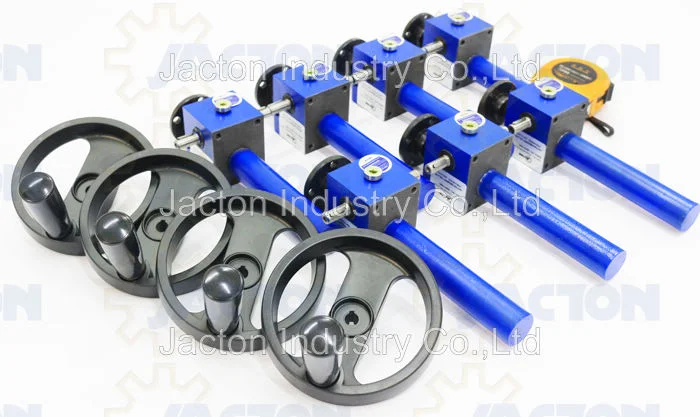 1 Tons Heavy Duty Manual Screw Jacks 3inch Length Manual Operated Lever Worm Gear Jack in China, Manual Jack Screw, Manual Lifting Actuator, Manual Jacks