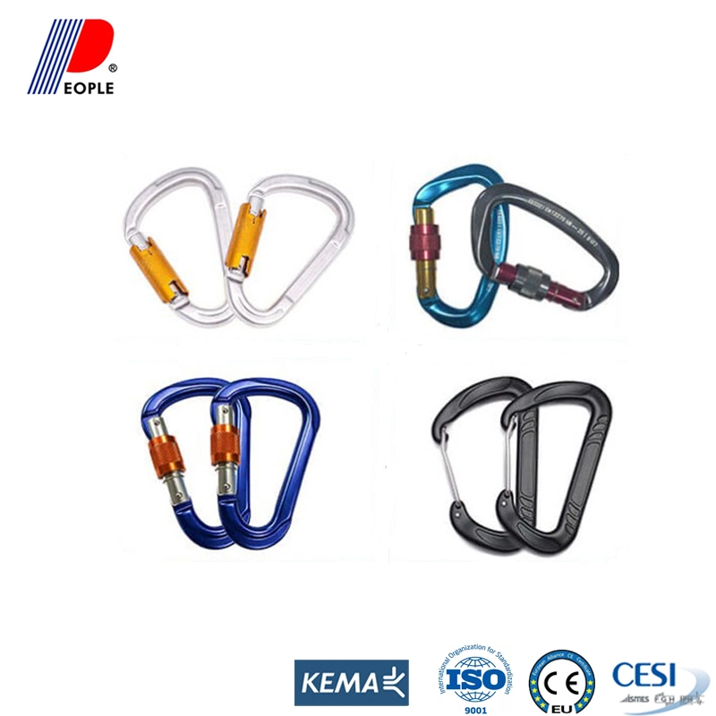 Colorful Strong Metal Carabiner Spring Snap D Type Hook