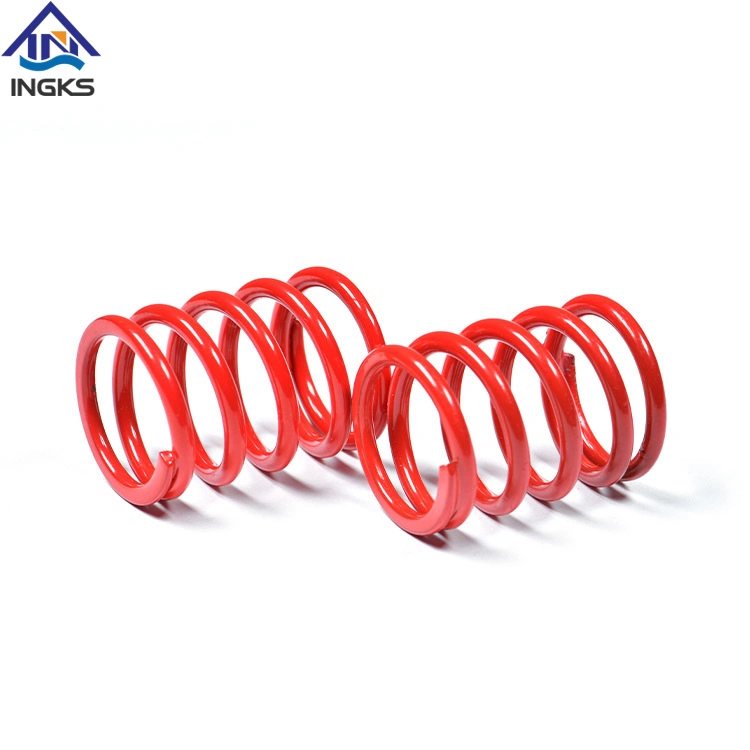 Red Plastic Surface Round Wire Compression Mould Spring