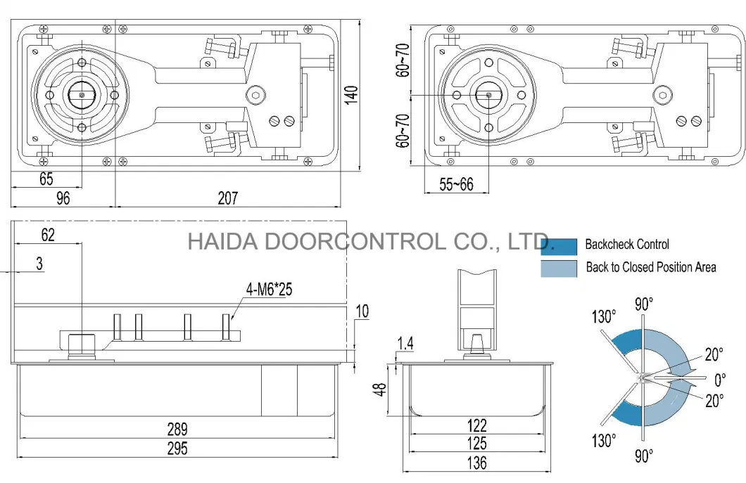 Japan Design High Quality CE Standard Floor Hinge HD 817 Floor Spring