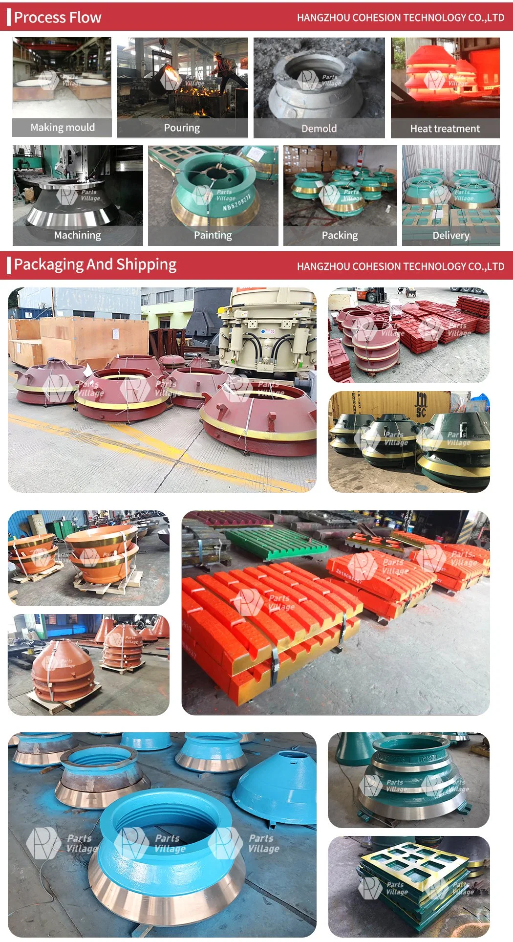 PE&PEX Jaw crusher locking lining and toggle plate spring and cover
