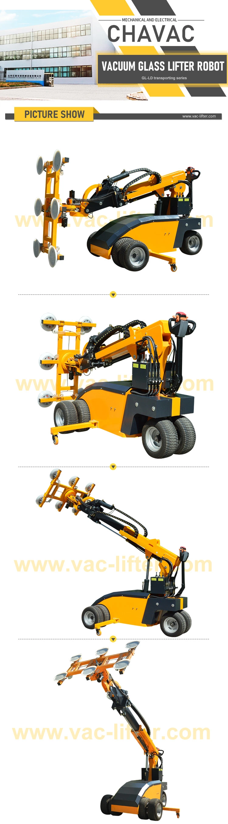 Explosive Sale 300kg Panel Lifter Machine Vacuum Robot with CE ISO