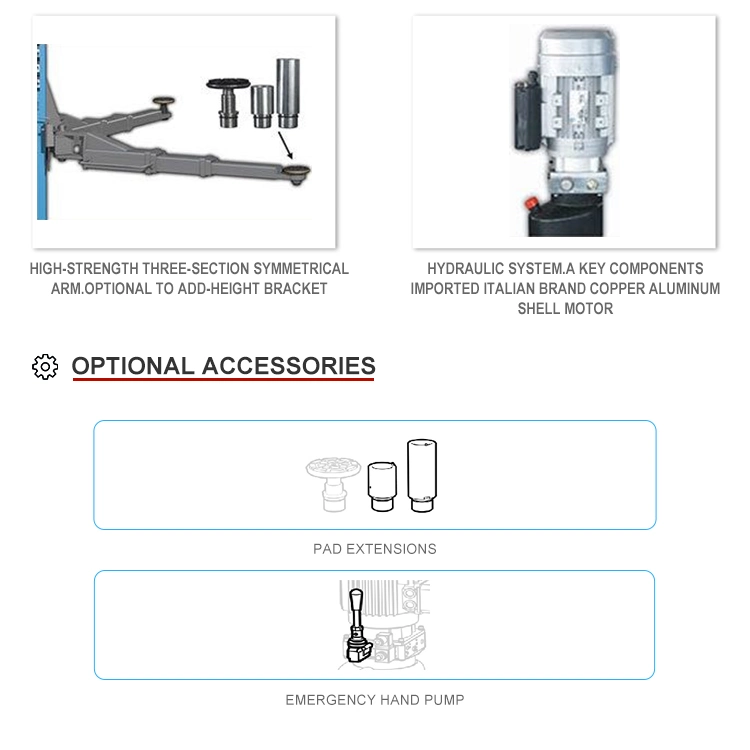 Car Lift/Two Post Lift/Hydraulic Hydraulic Car Lifter Price/Lifting Equipment/Car Lifter