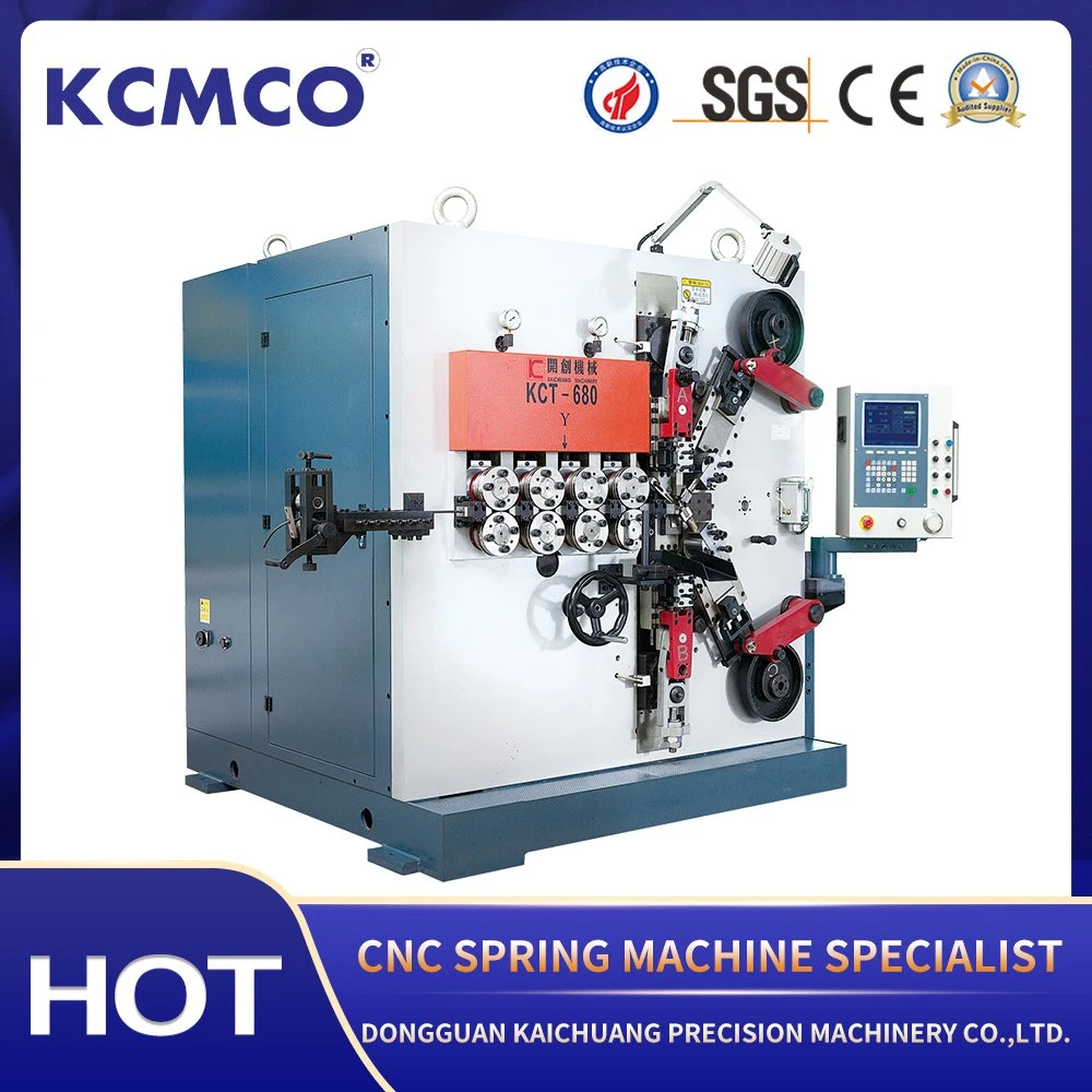 Flat Spring Machine with 2 Axis 0.15~0.8mm KCT-8C Stainless Steel Springs for Metric Compression Springs