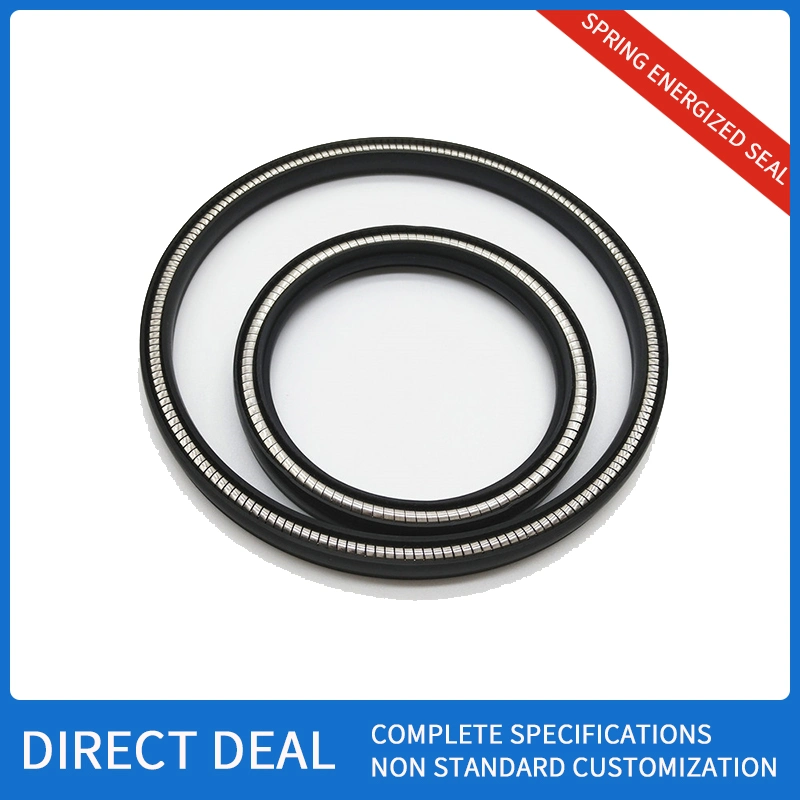 PTFE/UHMWPE/Peek Spring Energized Hydraulic Oil Seal Ring Spring Seal