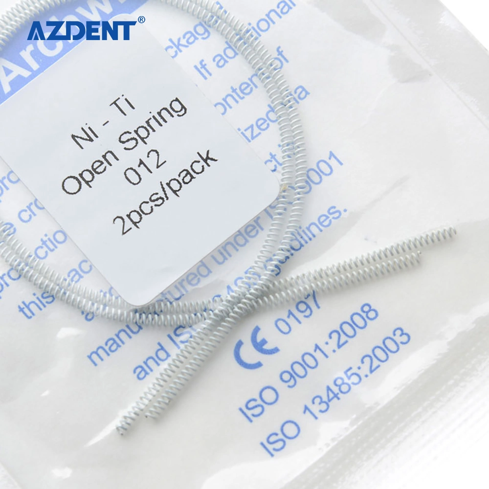 Azdent Dental Orthodontic Use White Color Niti Dental Open Coil Spring 012