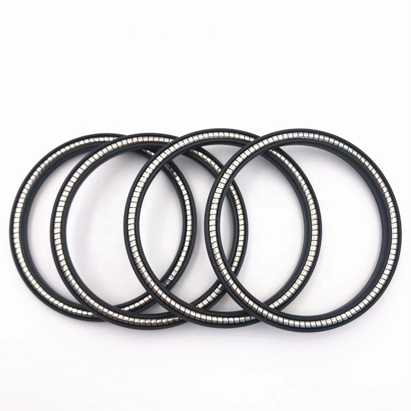 PTFE Carbon Fiber Spring Seal / Spring Energized Seal Ring for High Pressure Hydraulic Device