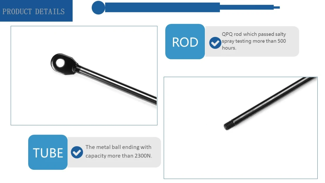 Pressure Customized Lifting Lockable Gas Strut Auto Gas Spring for Mechanical Equipment